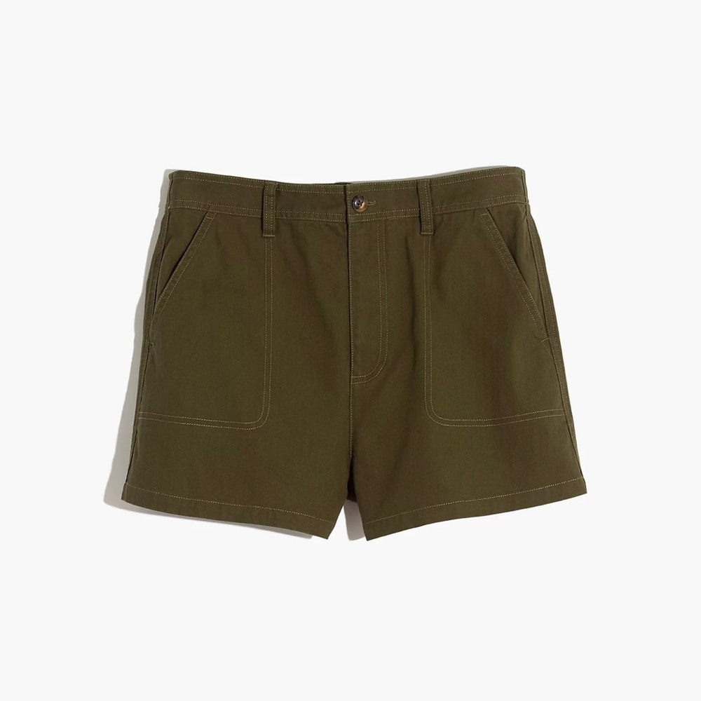 Madewell Camp Shorts in Kale
